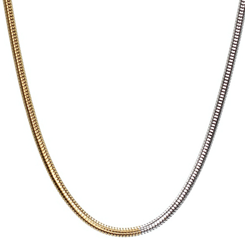 [2022-01-06-31.jpg] Two-Tone Large Snake Women's Necklace
